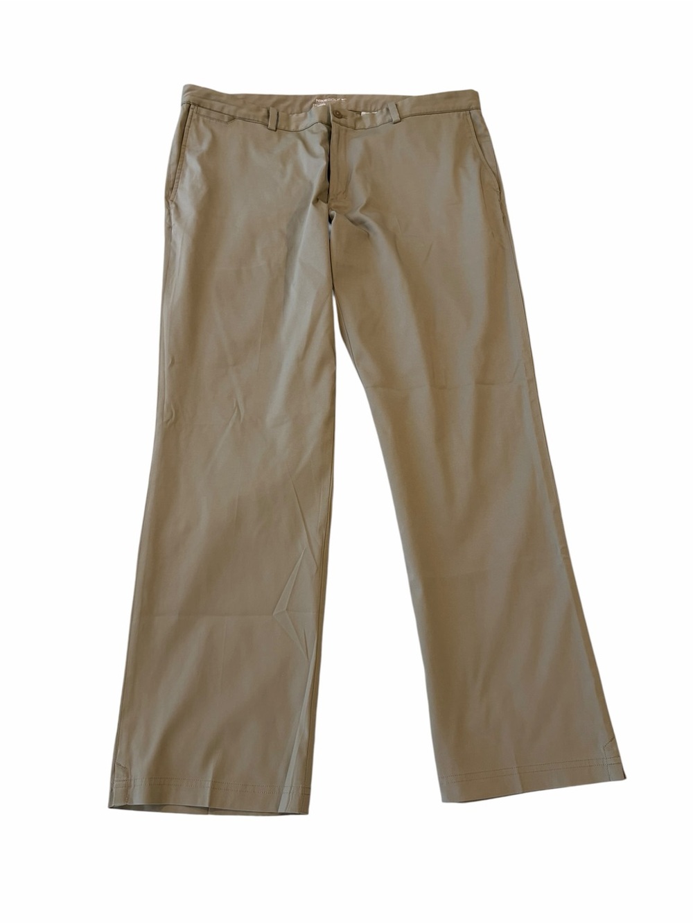 Nike Golf Dri-Fit Khaki Pants 40x32 Performance Stretch Polyester Spandex